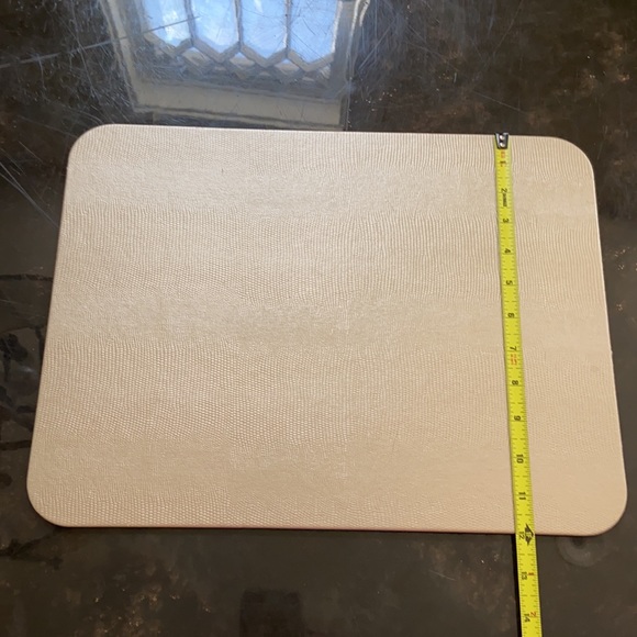 caspari Dining 2 Caspari Lizard Print Felt Backed Hard Placemat